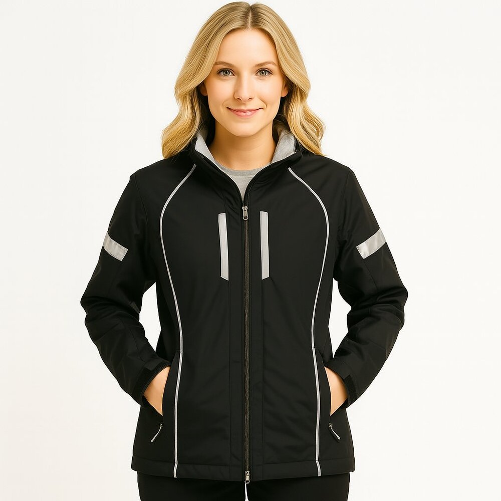 DESCENTE Jacket Size 10 ION-Body Titan-Thermo Black Reflective OutdoorBoard/Ski
